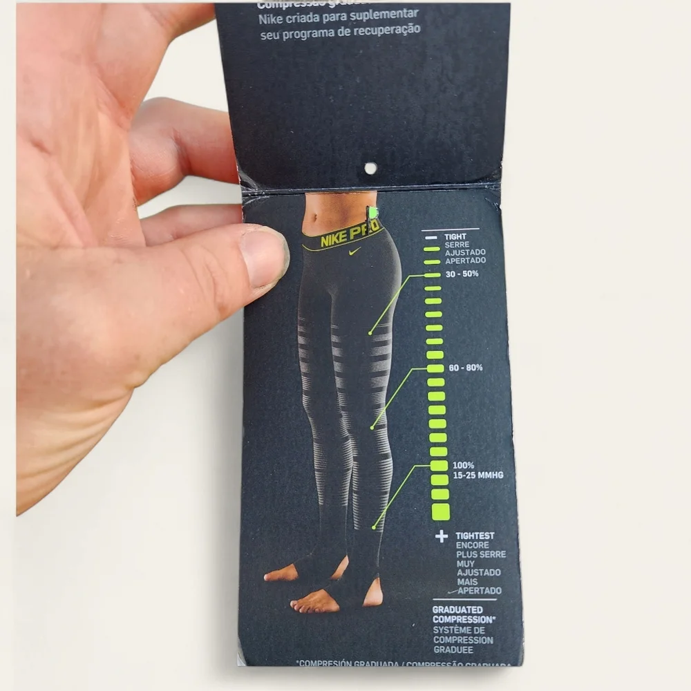 SOLD Nike Pro HyperRecovery Tights | XL | NWT Compression Fit with Lime Green - Picture 3 of 7